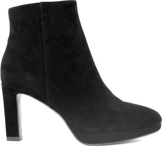 Bibi Lou Zwarte su&egrave;de enkellaars - Dames - Laarzen met Hak - Zwart - 40 EU - Su&egrave;de - Schoenen