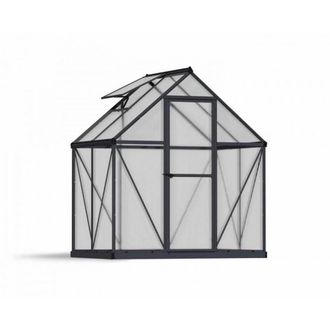 Palram Greenhouse Mythos 6 x 4 - Polycarbonate - L126 x W185 x H208 cm - Grey