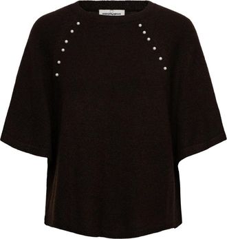 &Co Woman Boukje Pullover - Dames - Ronde hals truien - Bruin - L - Polyester - Truien & Vesten