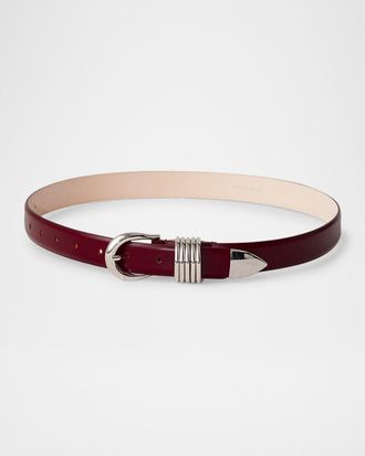 D&eacute;hanche Hollyhock Leather Belt