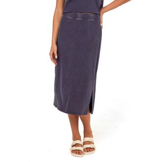 Threads 4 Thought Adella Mineral Wash Pull-On Cotton Midi Skirt in Stargazer at Nordstrom, Size X-Large