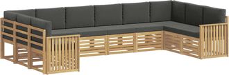 vidaXL Conjunto De Sof&aacute;s De Exterior 10 Uds. Blanco Y Antracita Vidaxl