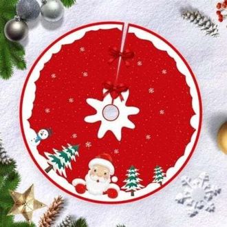 OEM Falda Para &Aacute;rbol De Navidad De 90 Cm, Cubierta Para La Base Del &Aacute;rbol De Navidad, Decoraci&oacute;n Para &Aacute;rbol De Navidad, Falda Para &Aacute;rbol De Navidad feliz 