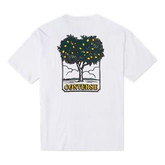 Converse Mens Converse Cartoon Printing Loose Sports Round Neck Short Sleeve White 10022047-A02