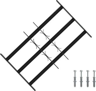 vidaXL Reja De Seguridad Para Ventanas Con 3 Barandas 3 Uds. 43-74 Cm Vidaxl