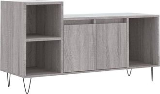 vidaXL Vidaxl - Mueble de tv madera contrachapada gris Sonoma 100x35x55 cm