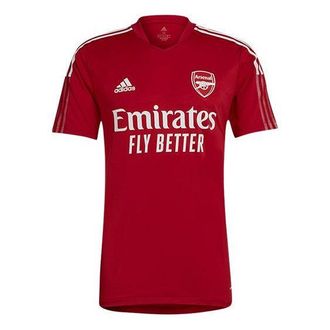 adidas Sport Training Short Sleeves Football Jersey Asia Sizing 21-22 Season Arsenal Mens Red GR4158