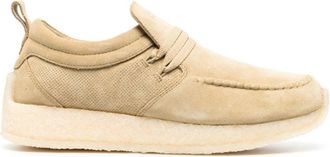 Clarks lace-up suede loafers - men - Rubber/Calf Suede/Calf Leather - 10 - Neutrals