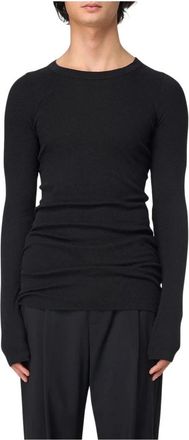 Rick Owens Tops, Heren, Zwart, M, Long Sleeve Basic Top