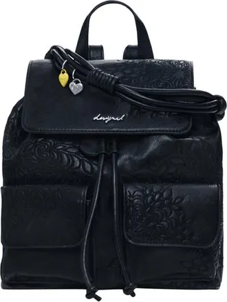 Desigual Mini Floral Embossed Convertible Backpack in Black at Nordstrom