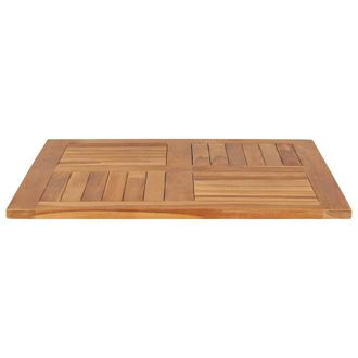 Berkfield Home Table Top Solid Teak Wood Square 80x80x2.5 cm in Brown