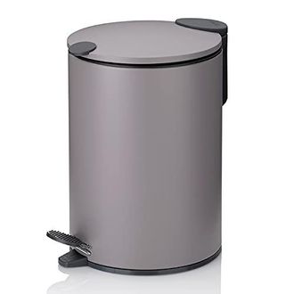 KELA Kela Mats Cubo De Basura Para Ba&ntilde;o 12 Litros Gris Claro
