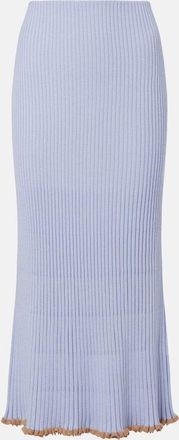 Gabriela Hearst Kavya cashmere and silk midi skirt