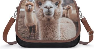 Generic Alpaca Animal Funny Small Womens Crossbody Bags Shoulder Handbag with Adjustable Strap for Travel