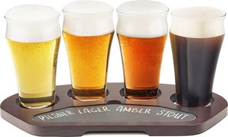 Final Touch Craft Beer Flight Set in Clear at Nordstrom