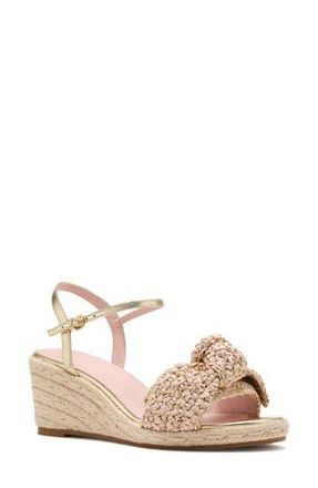 Kate Spade New York leandra ankle strap wedge sandal in Natural/Pale Gold at Nordstrom Rack, Size 8.5