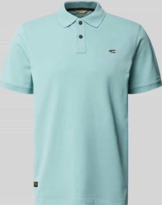Camel Active Regular Fit Poloshirt in unifarbenem Design in Hellblau, Gr&ouml;&szlig;e 3XL