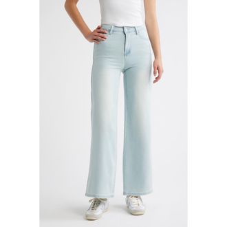 Tractr High Waist Wide Leg Jeans in Light Indigo at Nordstrom, Size 30