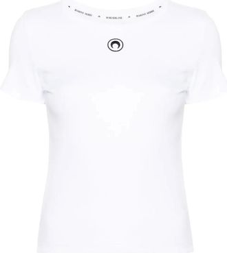 Marine Serre T-shirt met borduurwerk - Wit