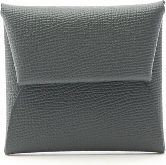 Hermès Green Epsom Leather Coin Purse/Coin Case (Pre-Owned)