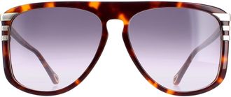 Chlo&eacute; Aviator Shiny Medium Havana Grey Gradient CH0104S