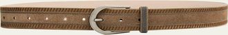 Brunello Cucinelli Wes Textured Suede Belt with Monili Trim