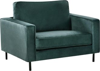 Beliani Sill&oacute;n Terciopelo Verde oscuro