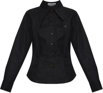 Vivienne Westwood Violin shirt - Dames - Overhemden - Zwart - L - Katoen - Overhemden