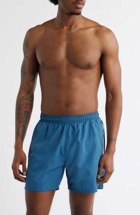 BOSS Dolphin Swim Trunks in Open Blue at Nordstrom, Size Xx-Large