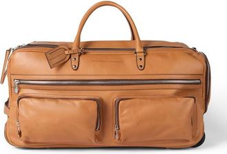 Brunello Cucinelli Cowhide trolley bag in Cognac at Nordstrom