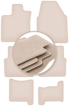OEM Alfombrillas Beige Premium Para Nissan Qashqai +2 Crossover 2008-2013