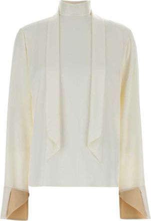 Stella McCartney White Mock Collar Top