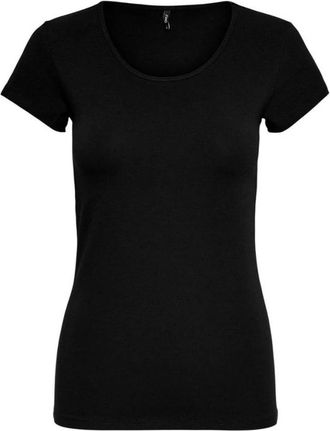 Only T-shirt met korte mouwen - Dames - T-shirts - Zwart - 2XS - Katoen - Tops