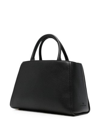 Elisabetta Franchi Pebbled Faux Leather Shoulder Bag - Black