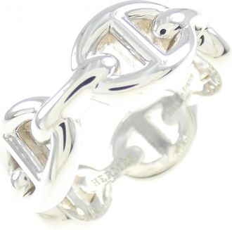 Herm&egrave;s Chaine Dancre Silver 925 Band Ring (Pre-Owned)