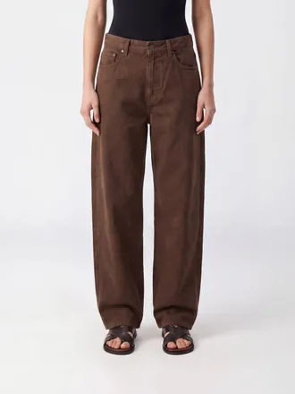 Pinko Jeans baggy Estelle a vita media in denim di cotone