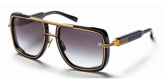 Balmain SOLDIER Grey Gradient Navigator Unisex Sunglasses BPS-160A BLK-GLD 59