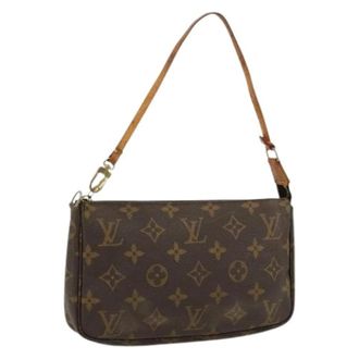 Louis Vuitton Pre-owned Shoulder Bags, female, Brown, Size: ONE SIZE Pre-owned Monogram Canvas Pouch