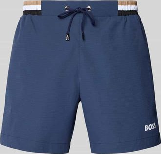 HUGO BOSS Badeshorts mit Label-Schriftzug Modell ATOLL in Marine, Gr&ouml;&szlig;e XL
