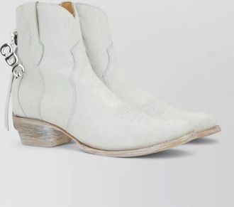 Comme Des Gar&ccedil;ons texan ankle boots pointed toe block heel