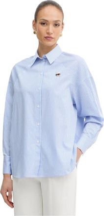 Karl Lagerfeld Shirt - Dames - Overhemden - Blauw - M - Katoen - Overhemden