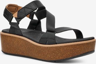 Teva Madera 1151015-BLK Sandals Black Wedge Heel Platform HAWK249