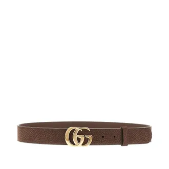 Gucci Leather belt with Double G buckle Man 100