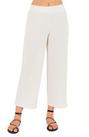 Hurley Positano Rib Ankle Wide Leg Pants in Tofu at Nordstrom, Size X-Large
