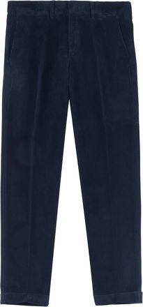 Fay stretch-cotton cropped trousers - Blue