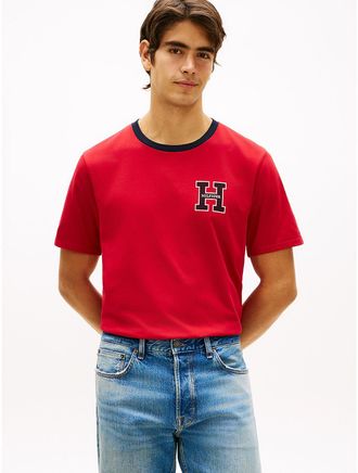 Tommy Hilfiger Mens Hilfiger Logo T-Shirt - Red - XXXL