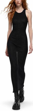 Rick Owens Black Round Neck Maxi Dress