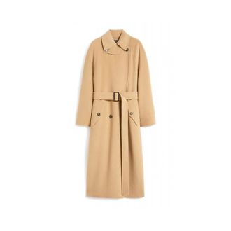 Max Mara Dames, Mantels, Beige, Maat: S Wol