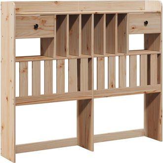 vidaXL Headboard with Storage 135 cm Solid Wood Pine Vidaxl