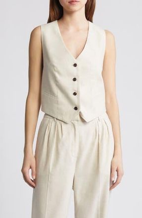 AllSaints Whitney Vest in Neutral Beige at Nordstrom Rack, Size 0 Us / 4 Uk